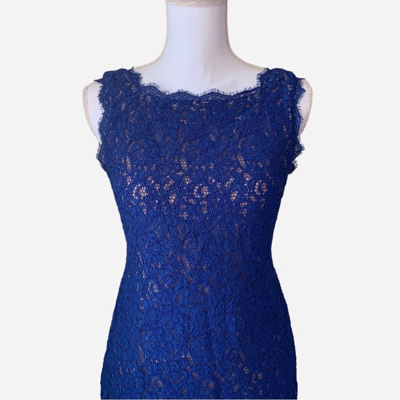 ADRIANNA PAPPEL BLUE CROCHET DRESS - Picture 6 of 14